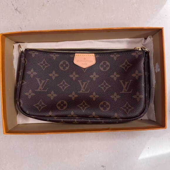 Louis Vuitton Dark Brown Monogram Belt Bag Set - Picture 2 of 10